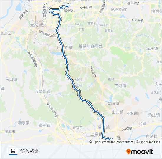 泰山大裂谷专线 bus Line Map