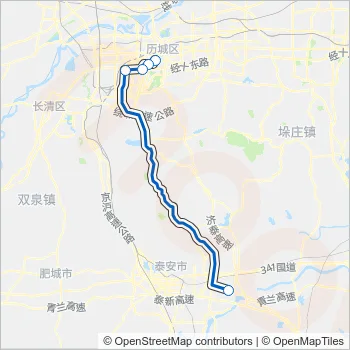 泰山大裂谷专线 Bus Line Map