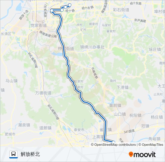 泰山大裂谷专线 Bus Line Map