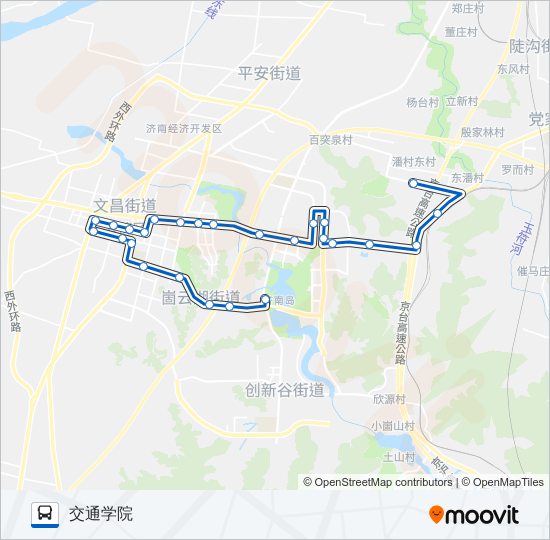 公交长清K101路的线路图