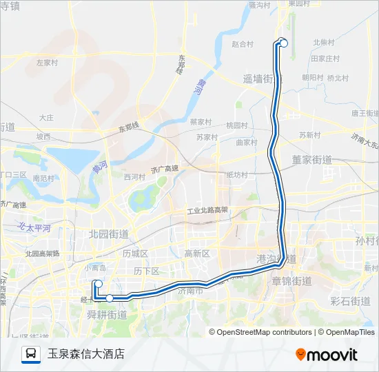 机场大巴2号线夜班 Bus Line Map