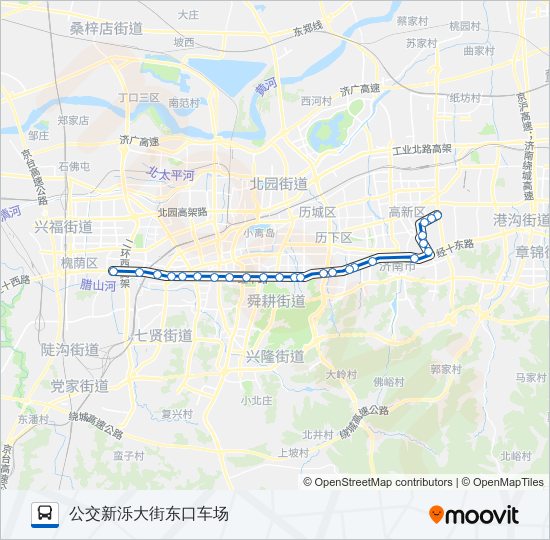 公交202高峰大站快车路的线路图