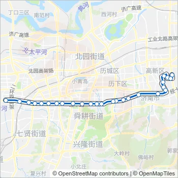 202路高峰大站快车 Bus Line Map