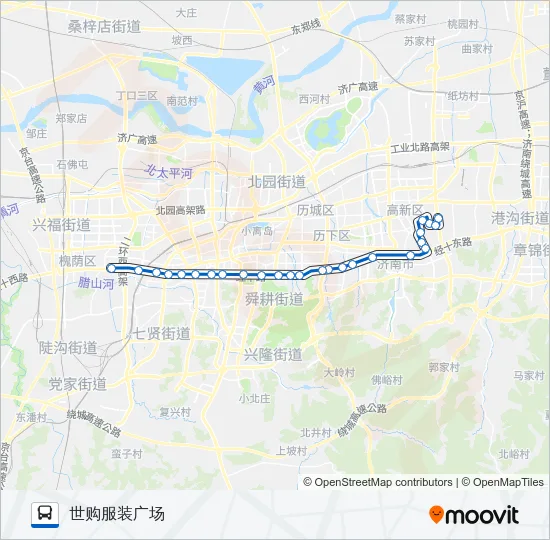 202路高峰大站快车 Bus Line Map