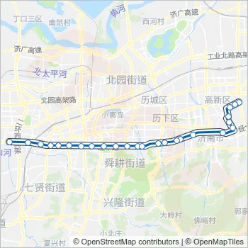202路高峰大站快车 Bus Line Map