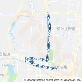 章丘1路 Bus Line Map