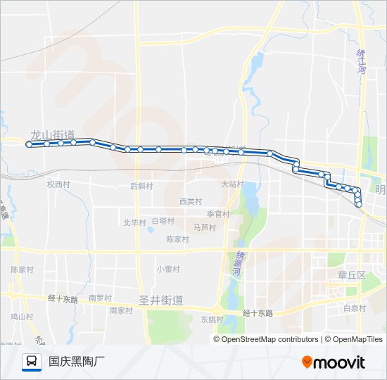 章丘2路 bus Line Map