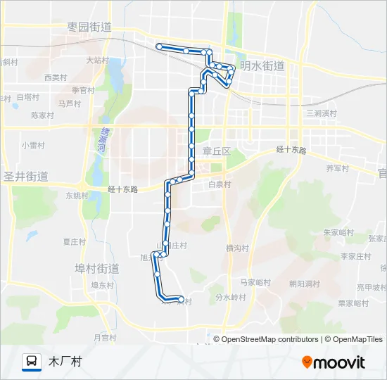 章丘3路 Bus Line Map