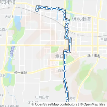 章丘4路 Bus Line Map