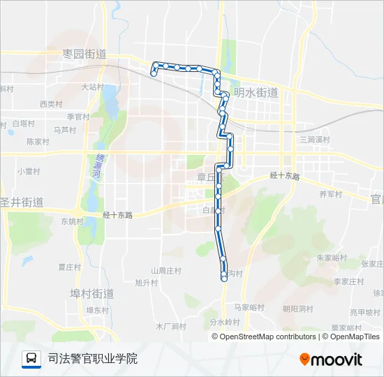 章丘4路 Bus Line Map