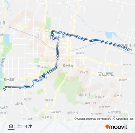 章丘5路 Bus Line Map