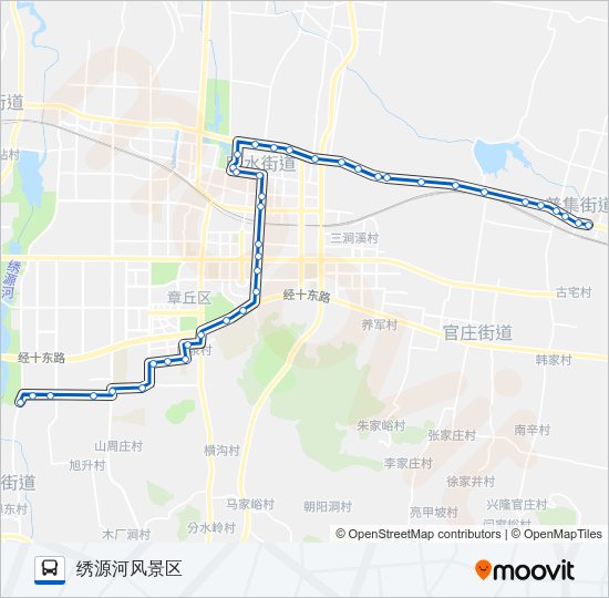 章丘5路 Bus Line Map