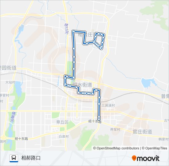 章丘8路 Bus Line Map