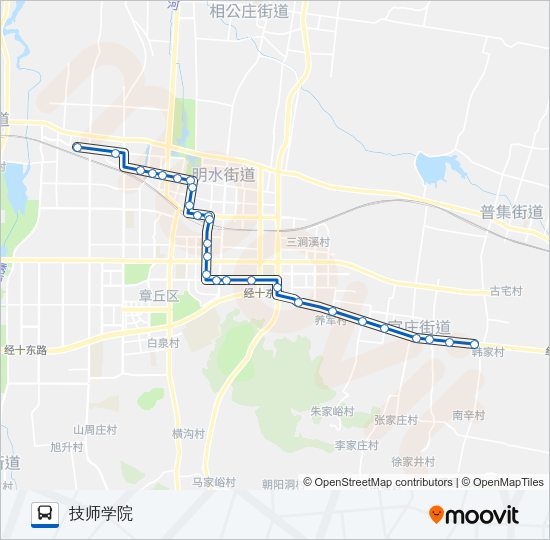 章丘9路 Bus Line Map