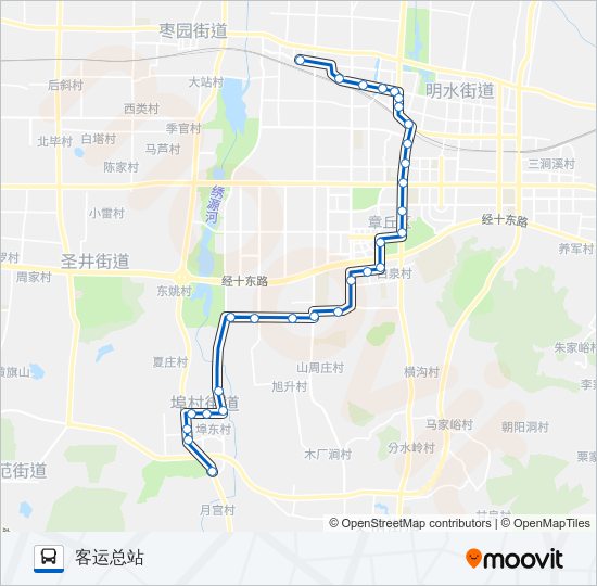 章丘10路 bus Line Map
