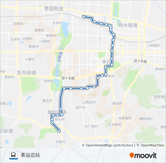 章丘10路车公交路线图图片