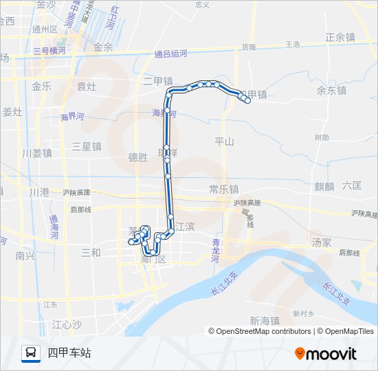 公交海门6路的线路图
