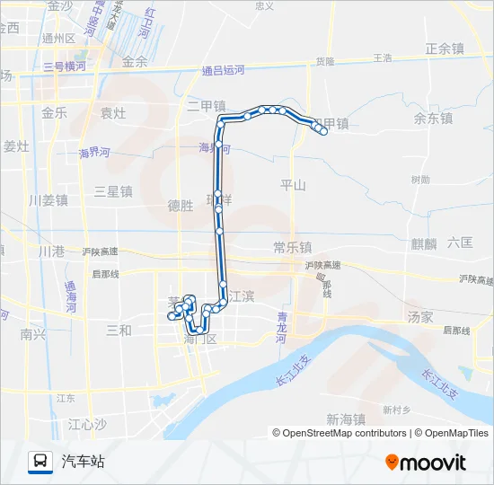 海门6路 Bus Line Map