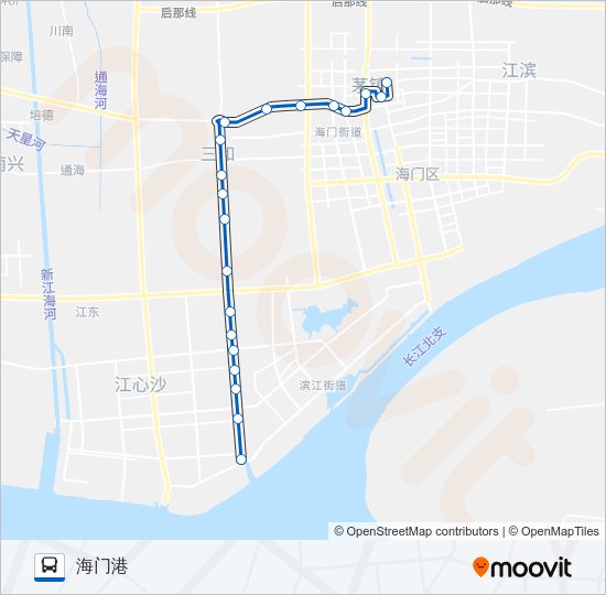 公交海门7路的线路图