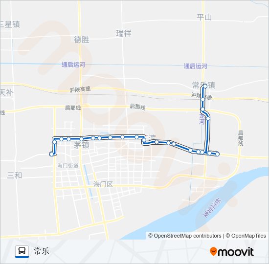 公交海门101路的线路图