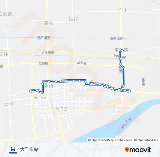 海门101路 Bus Line Map