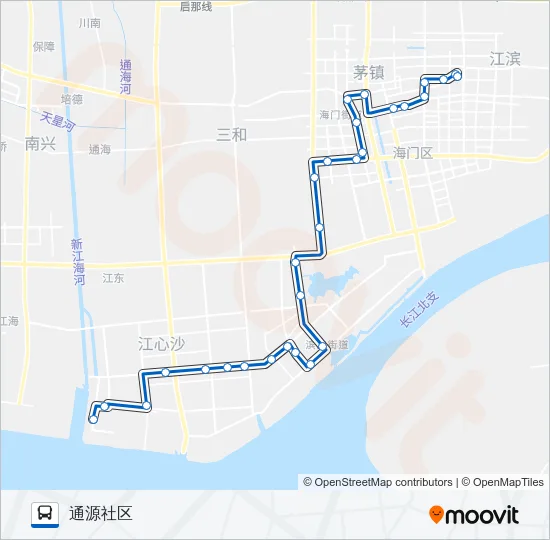 海门117路 Bus Line Map