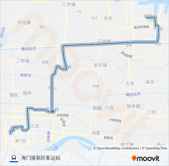 公交海门201路的线路图