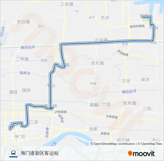 海门201路 Bus Line Map