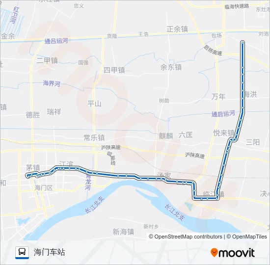 海门202路 Bus Line Map