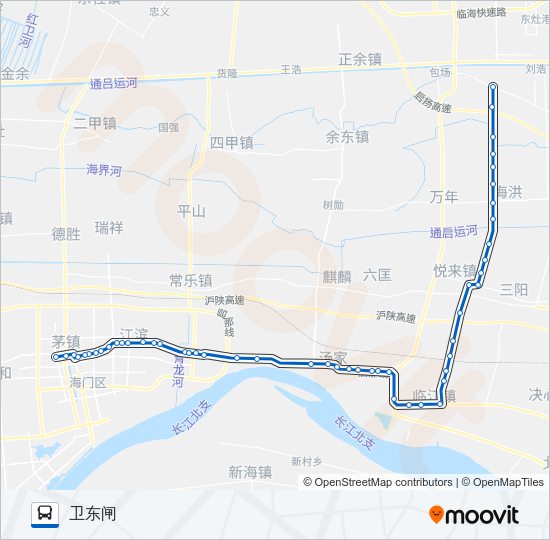 海门202路 Bus Line Map