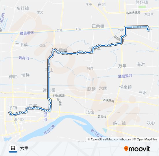 公交海门203路的线路图