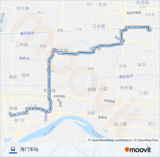 公交海门203路的线路图