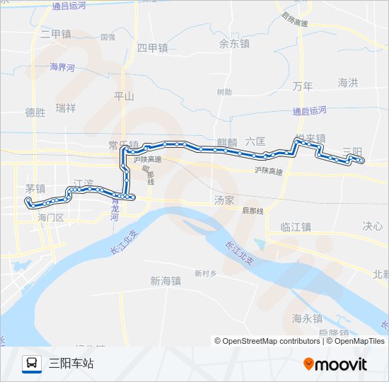 公交海门207路的线路图