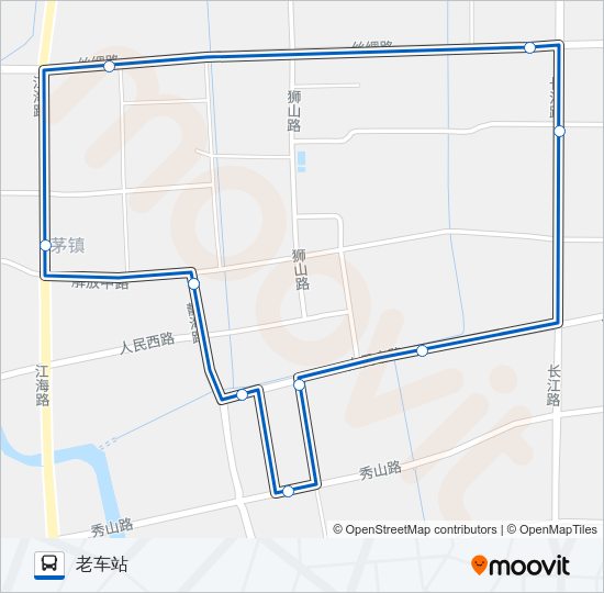 海门3路内环 Bus Line Map