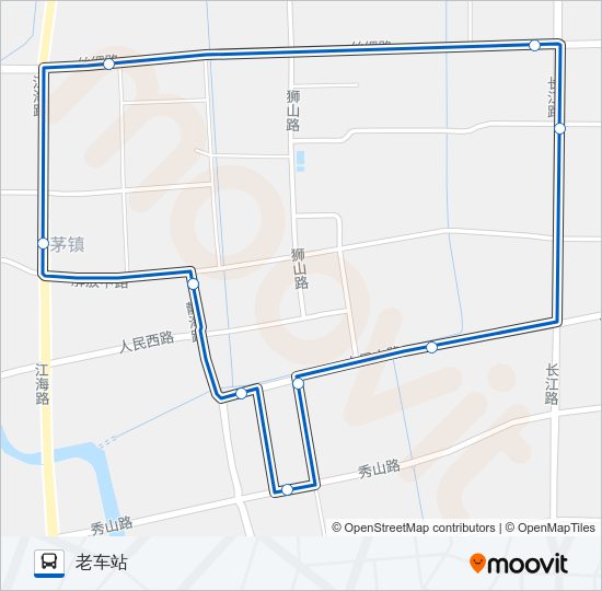 海门3路外环 Bus Line Map