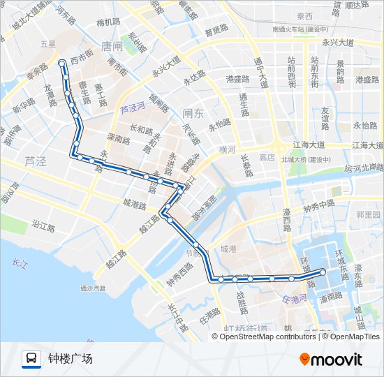 公交1路的线路图
