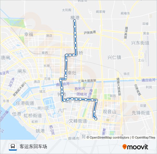 公交21路的线路图