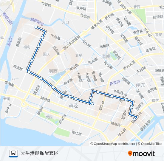 公交56路的线路图