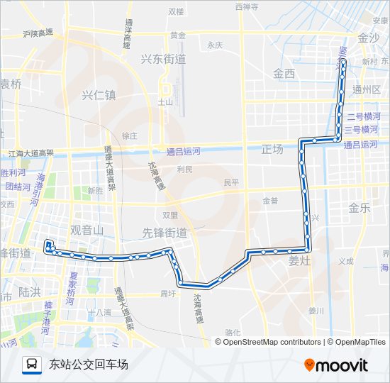 公交100路的线路图