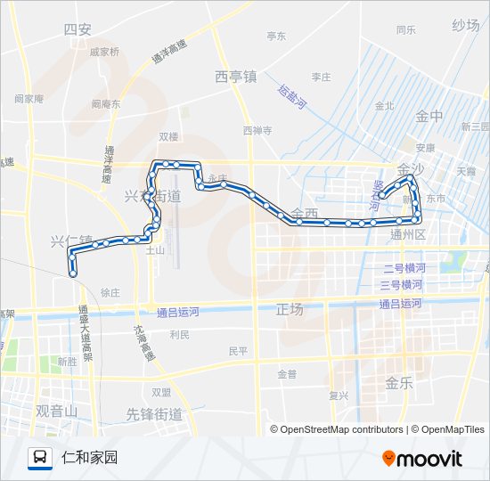 公交213路的线路图