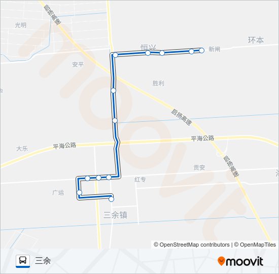 公交332路的线路图