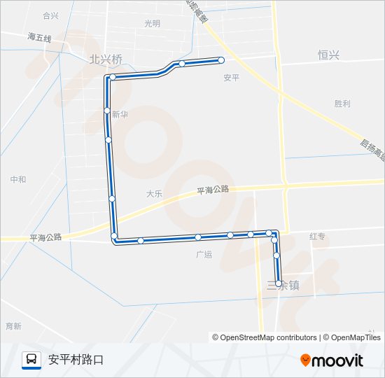 公交336路的线路图
