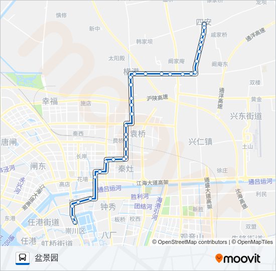 公交609路的线路图