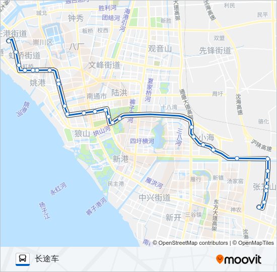 公交616路的线路图