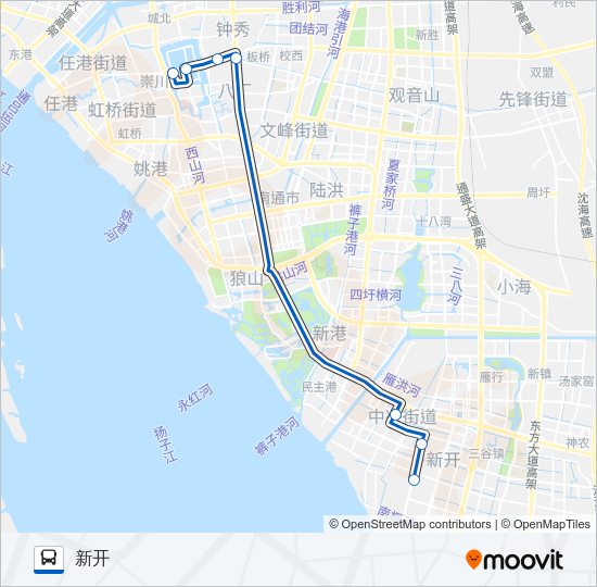 公交B22路的线路图