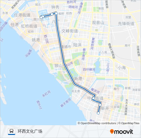 公交B22路的线路图