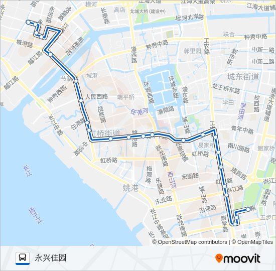 公交68通勤线路的线路图