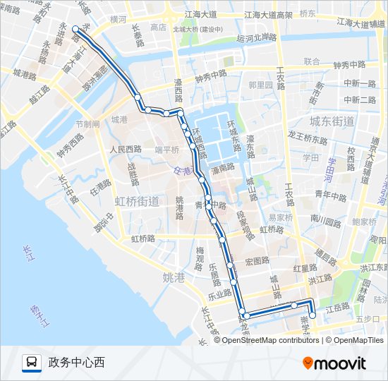 公交69通勤线路的线路图