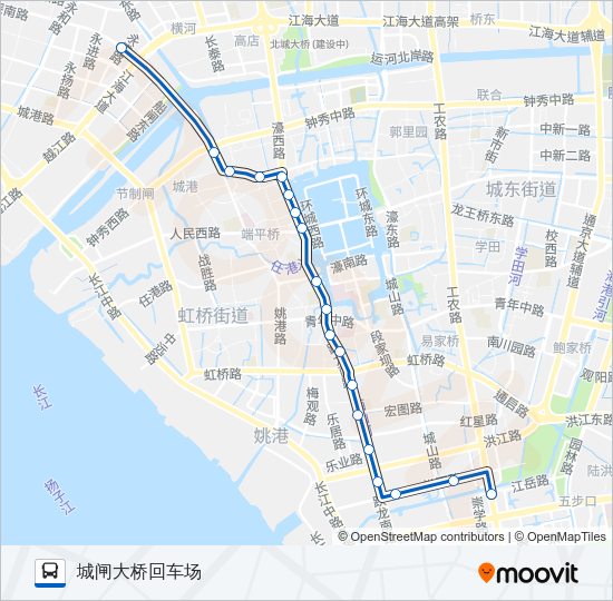 公交69通勤线路的线路图