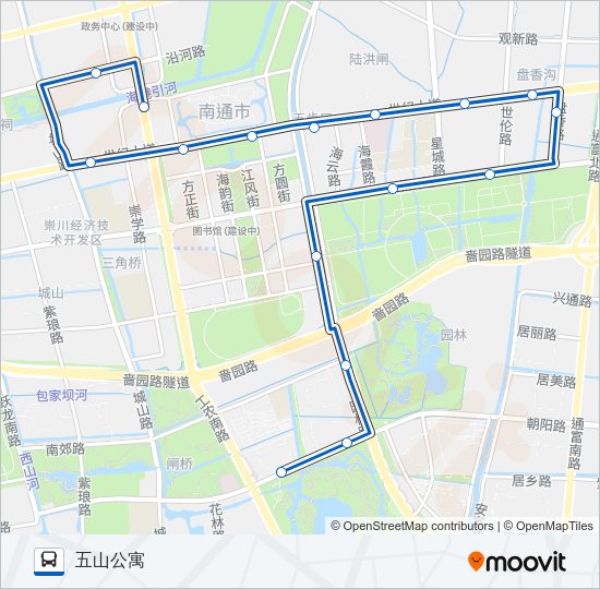 公交70通勤线路的线路图